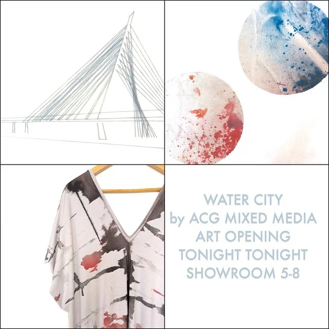 super excited to present my new series of work tonight at the Showroom! featuring dye paintings, thread drawings, and hand-dyed caftans all inspired by experiencing nature within the city. I’d love to see you there! 5-8pm 615 w. lake street #artopening #minneapolis #mplsdesign #minneapolisart #mixedmedia #collection #acgmpls #slowfashion @showroommpls @gallery360mpls
