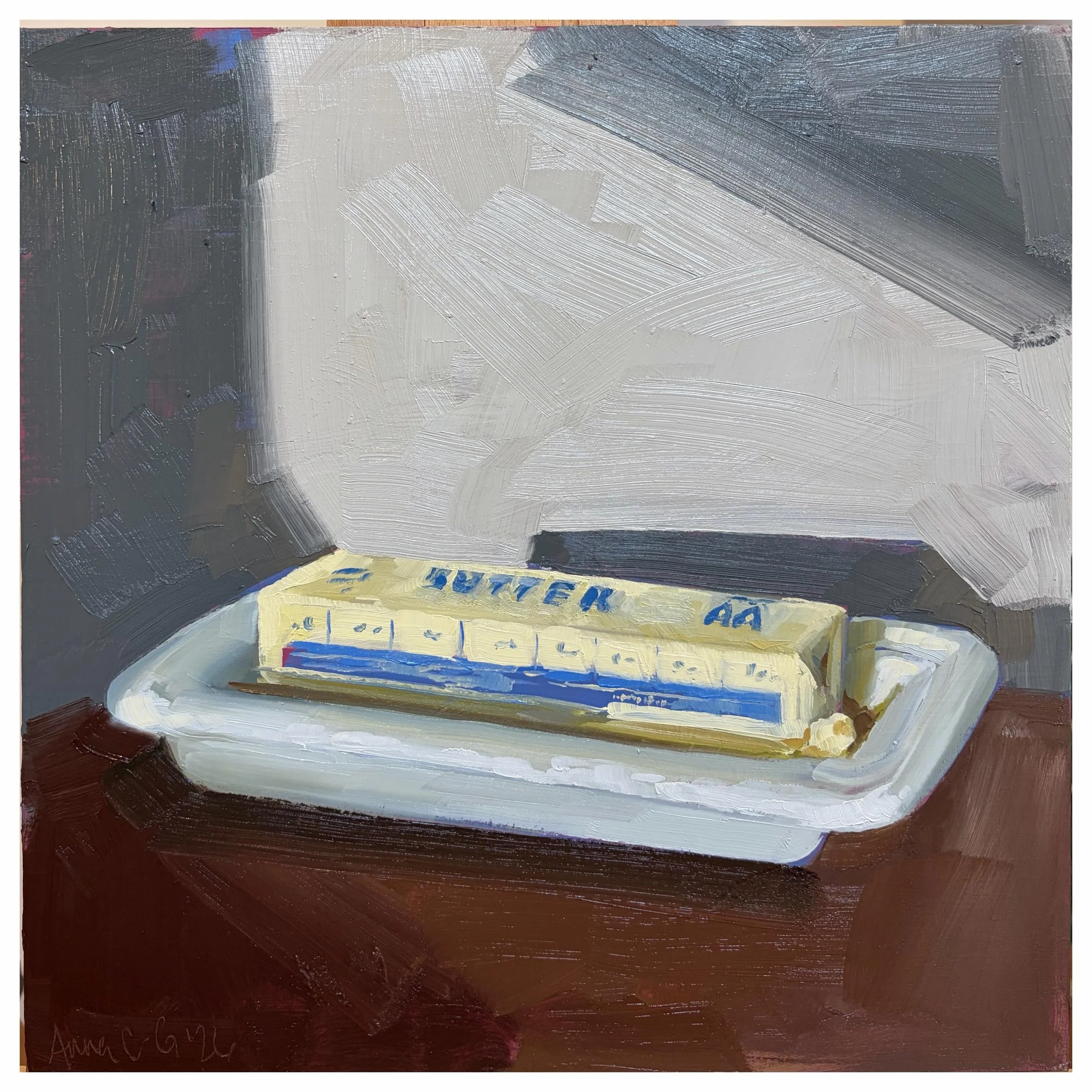 No title necessary. 

12&rdquo;x12&rdquo; oil on panel. come see it in person at the @edina_fallintothearts fair sept 12-13 🙌🧈

#butter #butterpainting #butterart #foodpainting #foodart