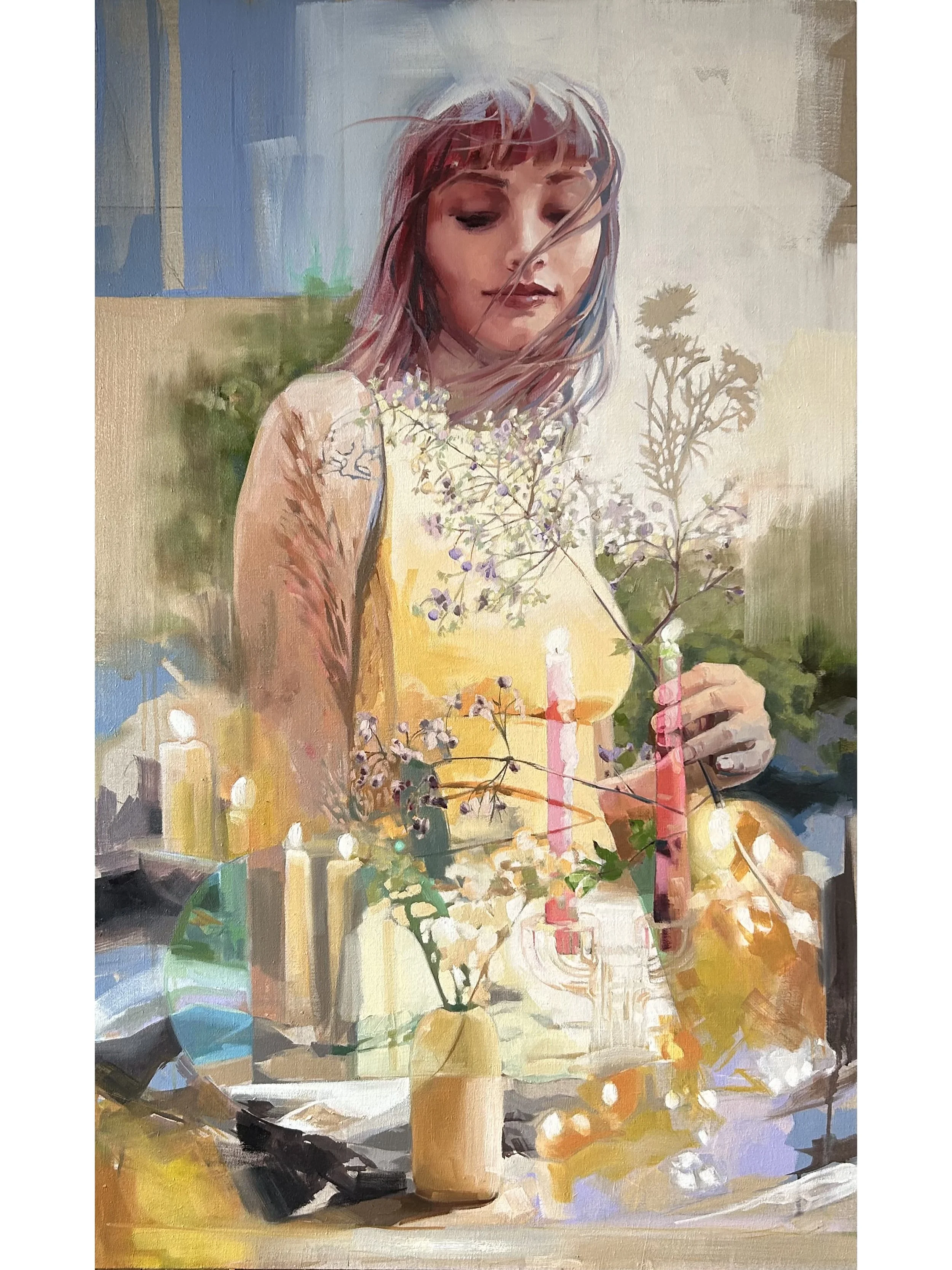 Are you the ocean or the Island? 34"x56"