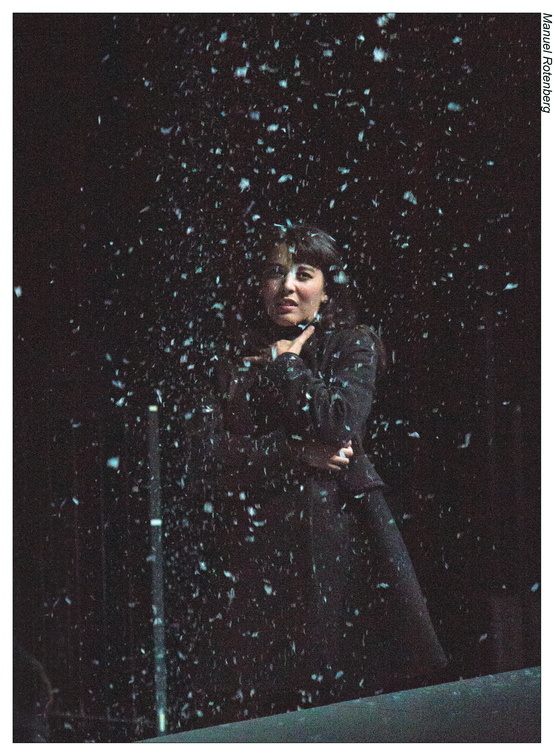 Nora (Kim Blank) walks out into the snow after leaving her husband and child.