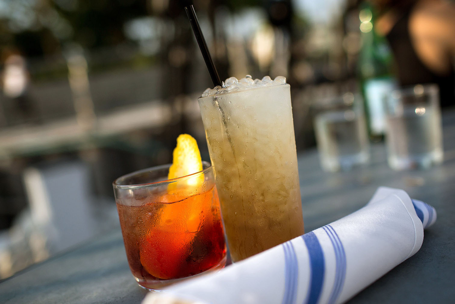 Cocktails include the Negroni Sbagliato and the Kona Swizzle.