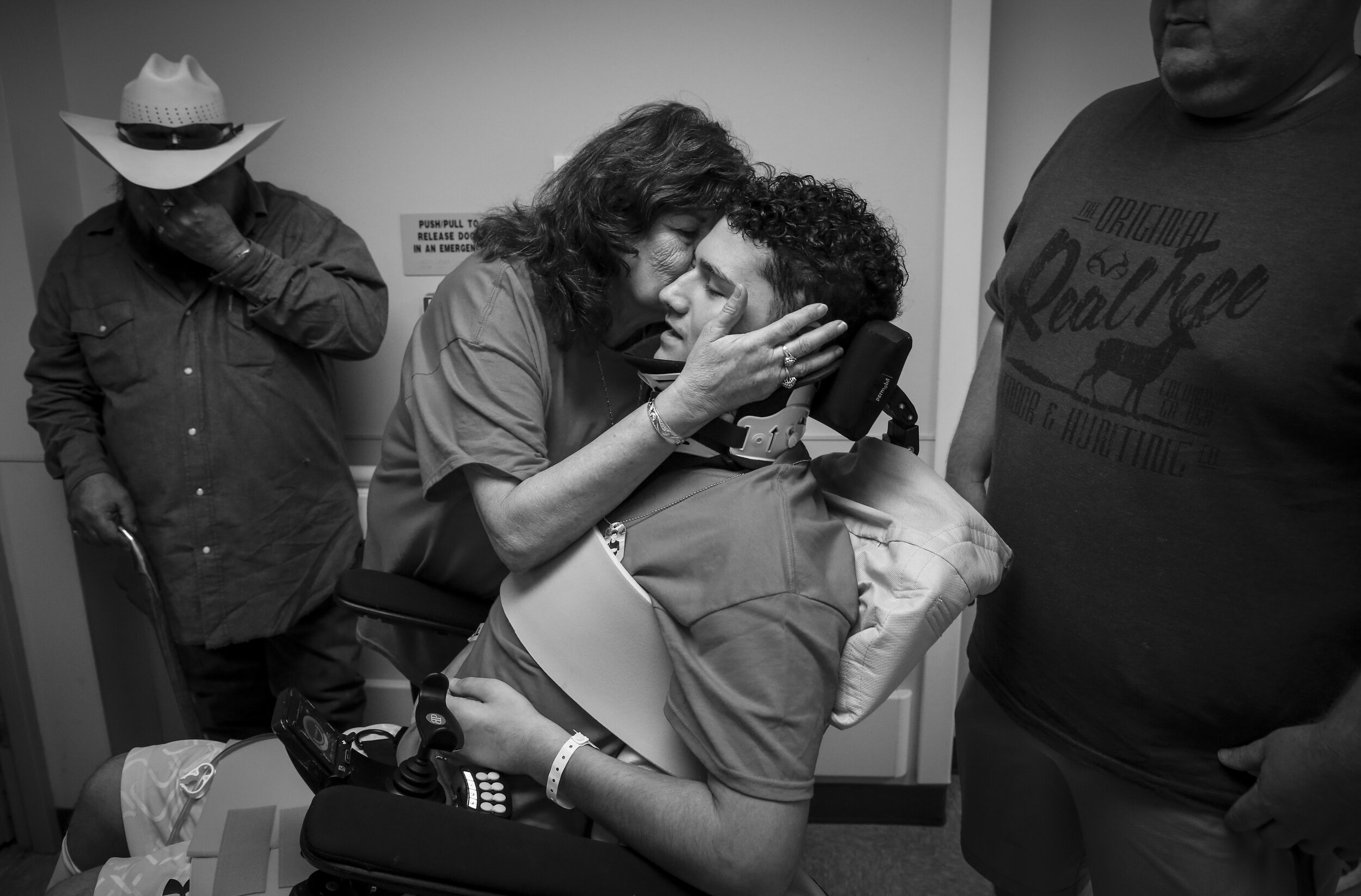  The Houston area is the most dangerous major metro area in the country for drivers, passengers and those in their path.  David Jospeh Anzaldua, better known as D.J., is kissed by his grandmother, Hilda Anzaldua, as he is being released from Memorial