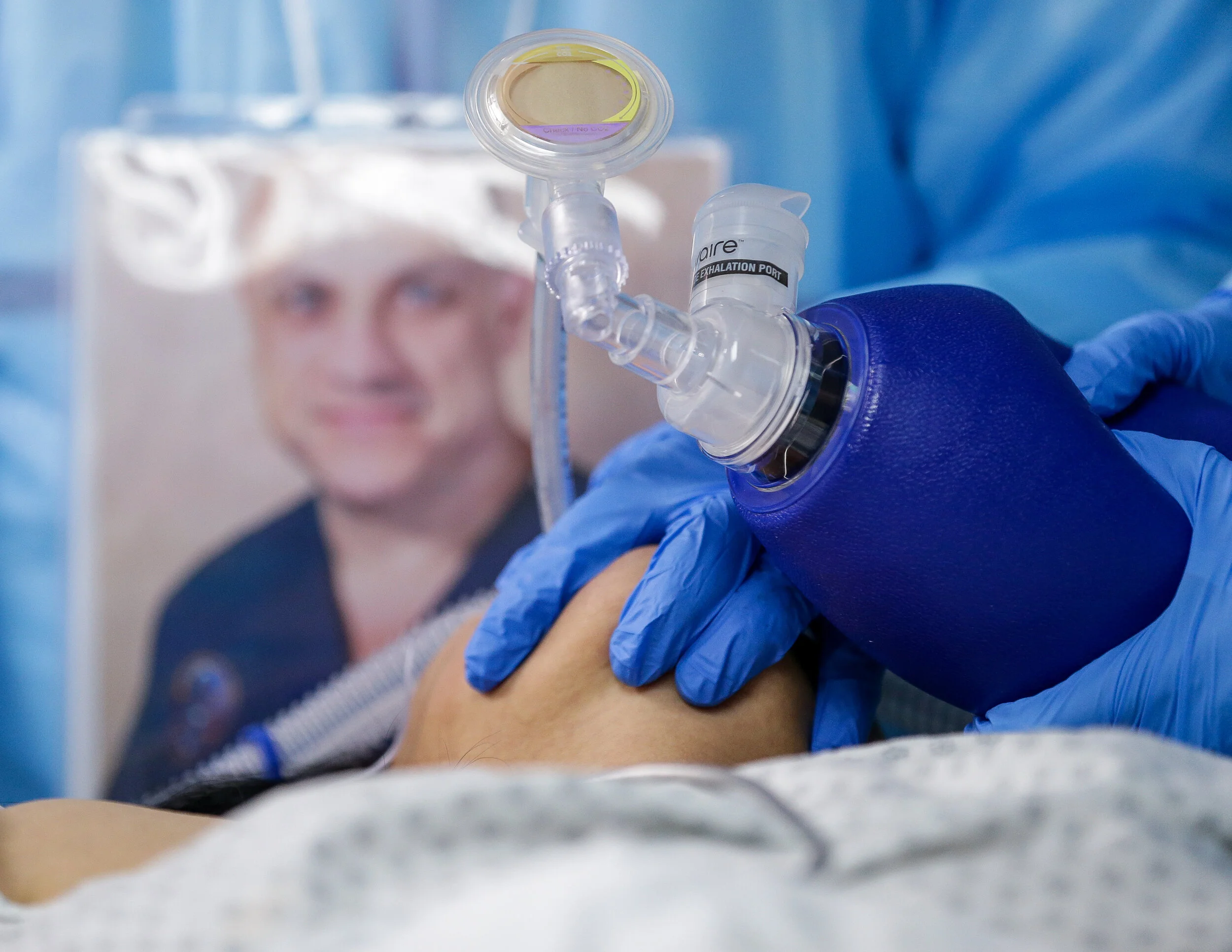 Dr. Joseph Varon and his staff work to perform an intubation on a patient who went into cardiac arrest inside the COVID intensive care unit of United Memorial Medical Center, on Friday, Dec. 11, 2020, in Houston.  