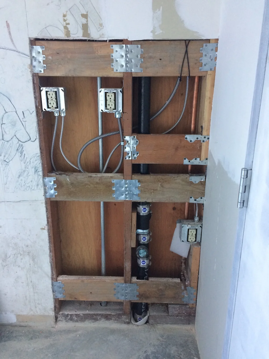 New Electrical Wiring And Sink Plumbing