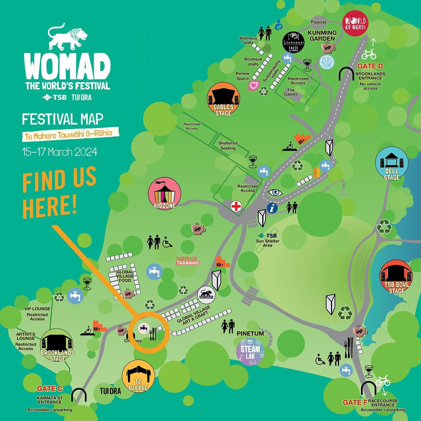 WOMAD is only 4 sleeps away!

We have been prepping like mad and are SO pumped to be heading back to New Plymouth to be a part of this amazing festival once again!

Few things to know:
📍 Find us just across from the Global Food Village, right next t