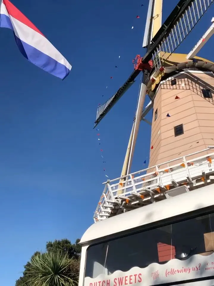 Name a more Dutch activity than eating poffertjes beneath a windmill! 🇳🇱🥞

This Saturday 18th, we&rsquo;ll be celebrating Dutch Week at De Molen in Foxton.

Poffertjes and Stroopwafels from 10 till 3 🧡

@demolenfoxton3 @te_awahou_nieuwe_stroom An