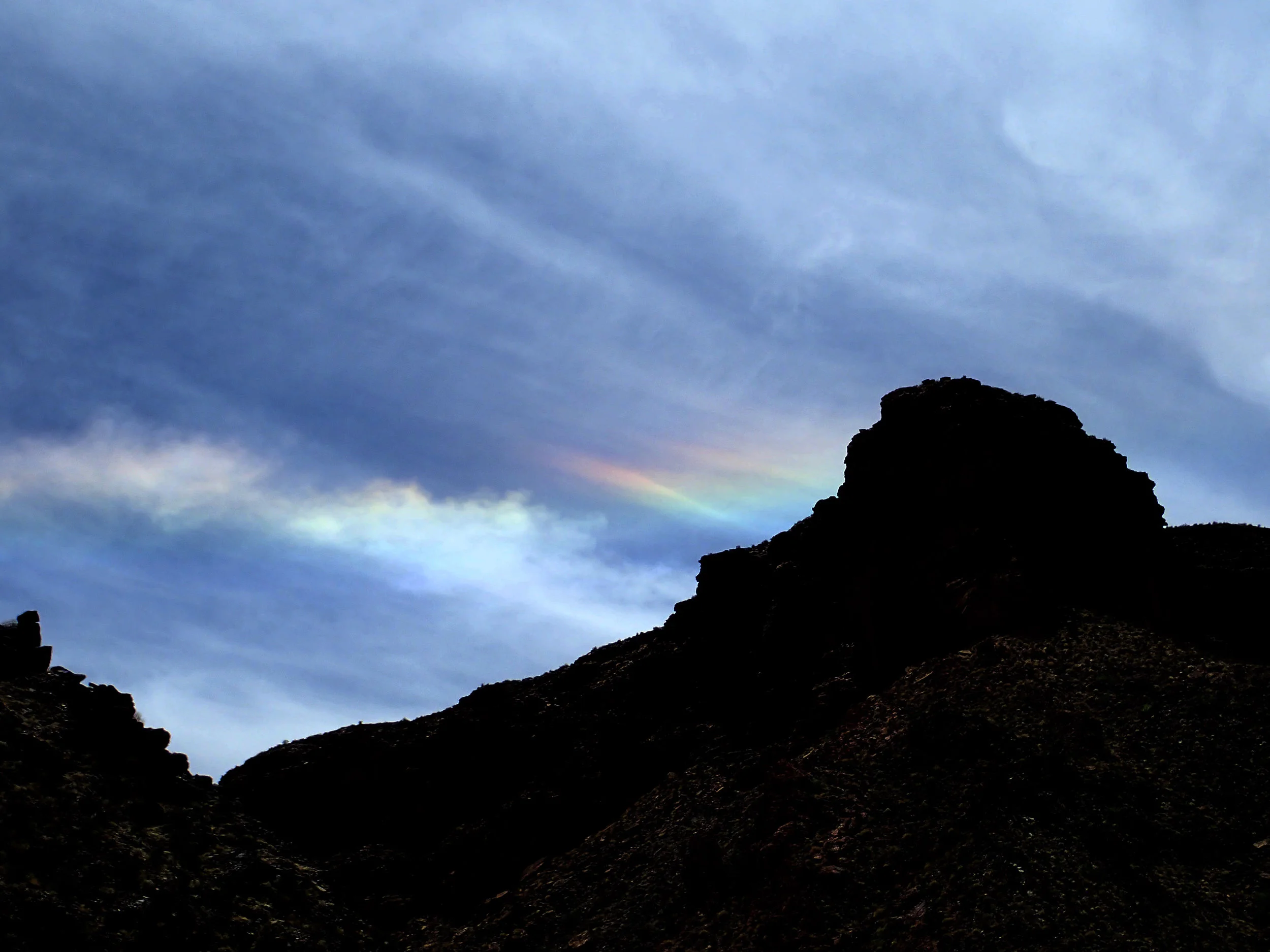 My first time to see a 'Sundog' or Fire rainbow. It was particularly HOT this day