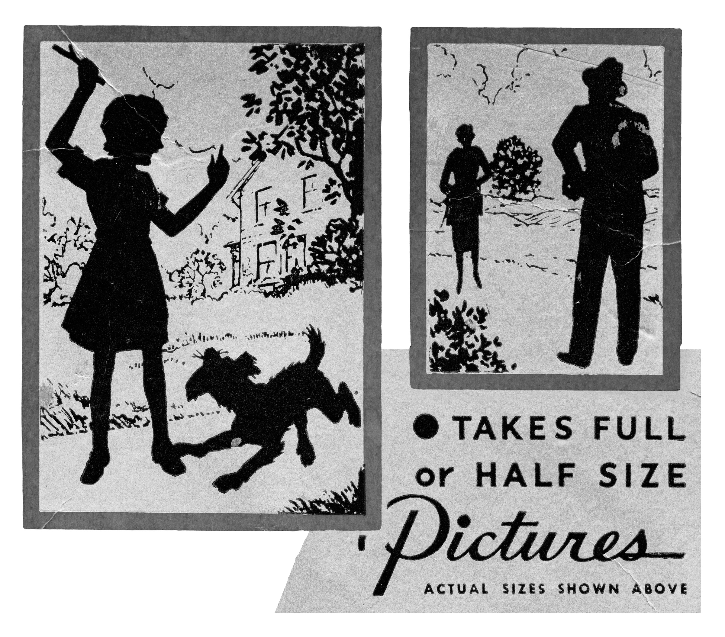 fig. 1 & 2 Graphics from original box for Agfa Ansco Shur-Shot camera model that offers both 6x9 and 6x4.5 options.