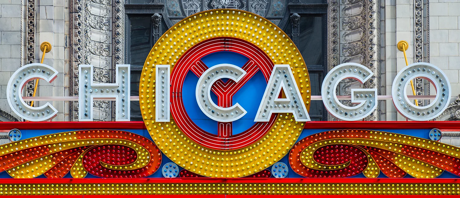 Image Title: Chicago Theater Marquee Mat Size: 12x20 (as displayed) or 08x10, 11x14, 16x20 (full frame) Float Mount Sizes: 07x18, 10x24, 12x30, 15x36, 17x42, 19x48, 22x54, 25x60.