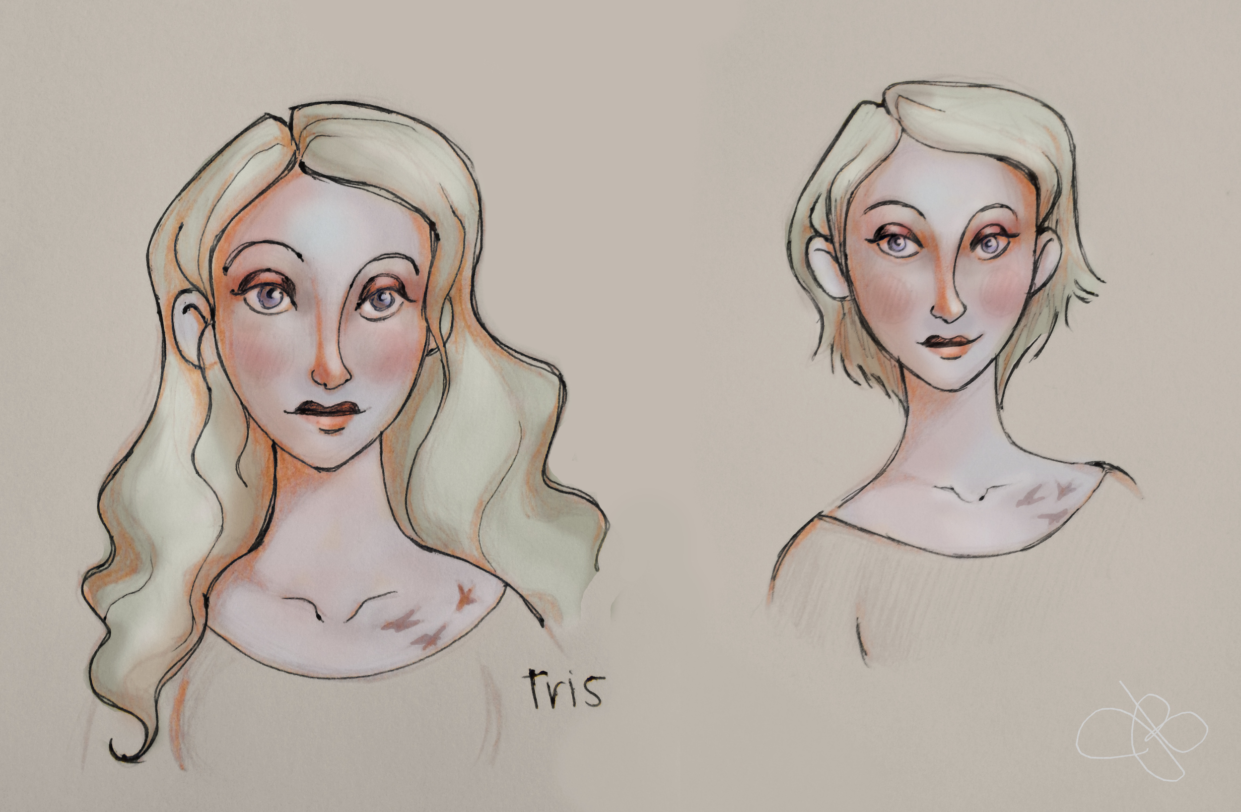 Above is my interpretation of Beatrice Prior from the divergent series, book 1 and book 3. Again, I have no claim on this character, she is property of Veronica Roth.
