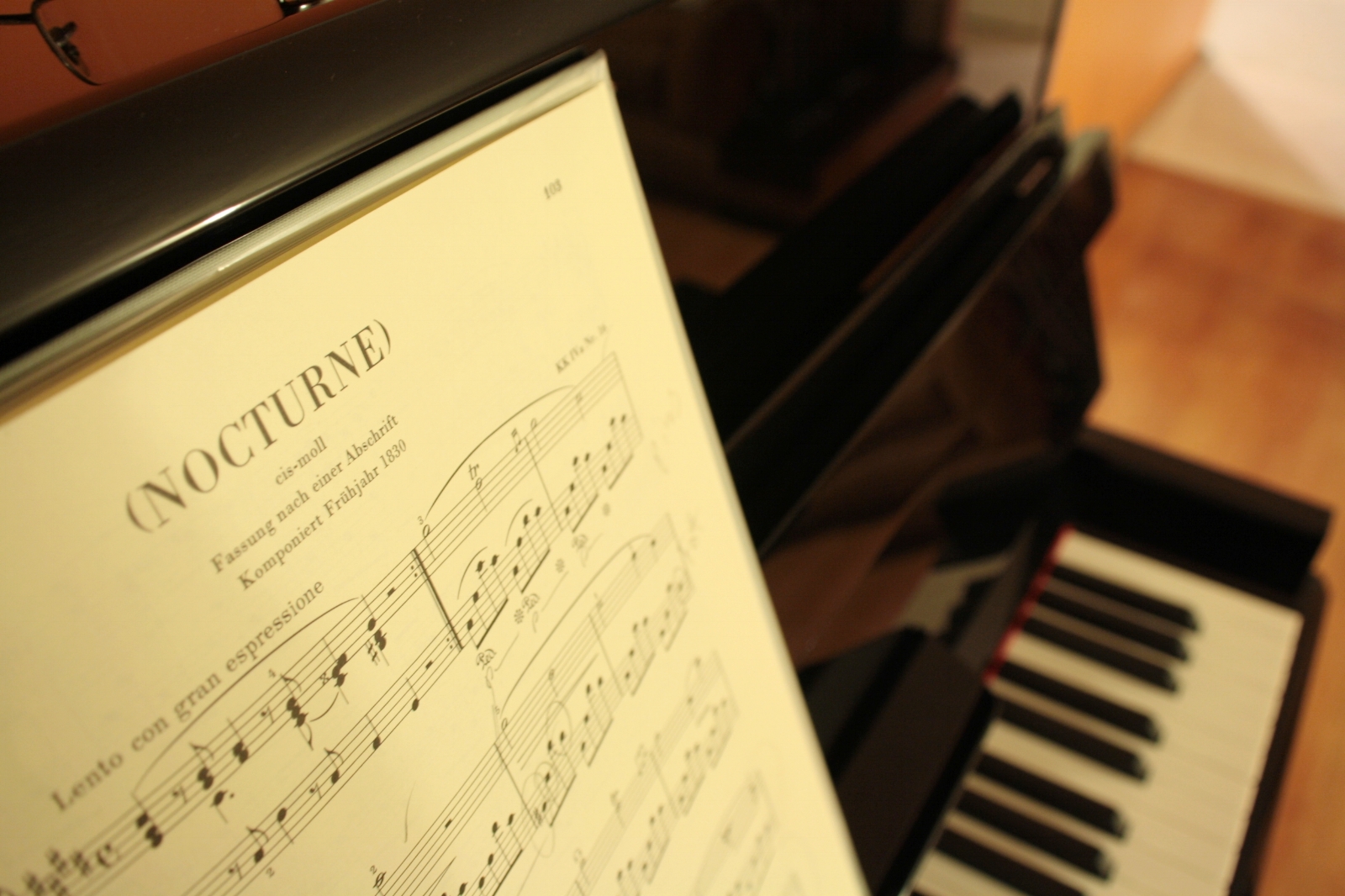 piano and sheet music