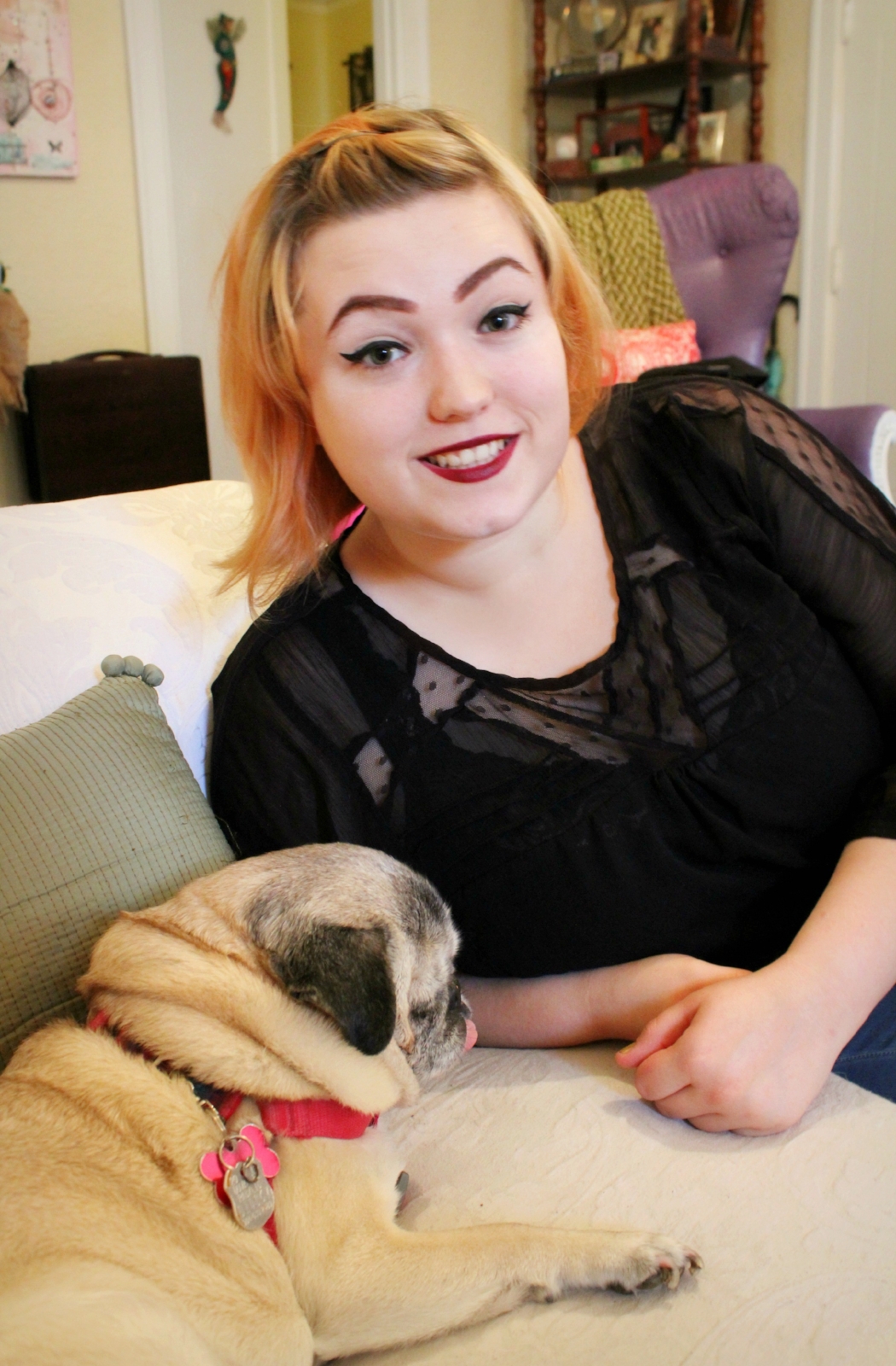 Kate Daley Parker and her pet pug