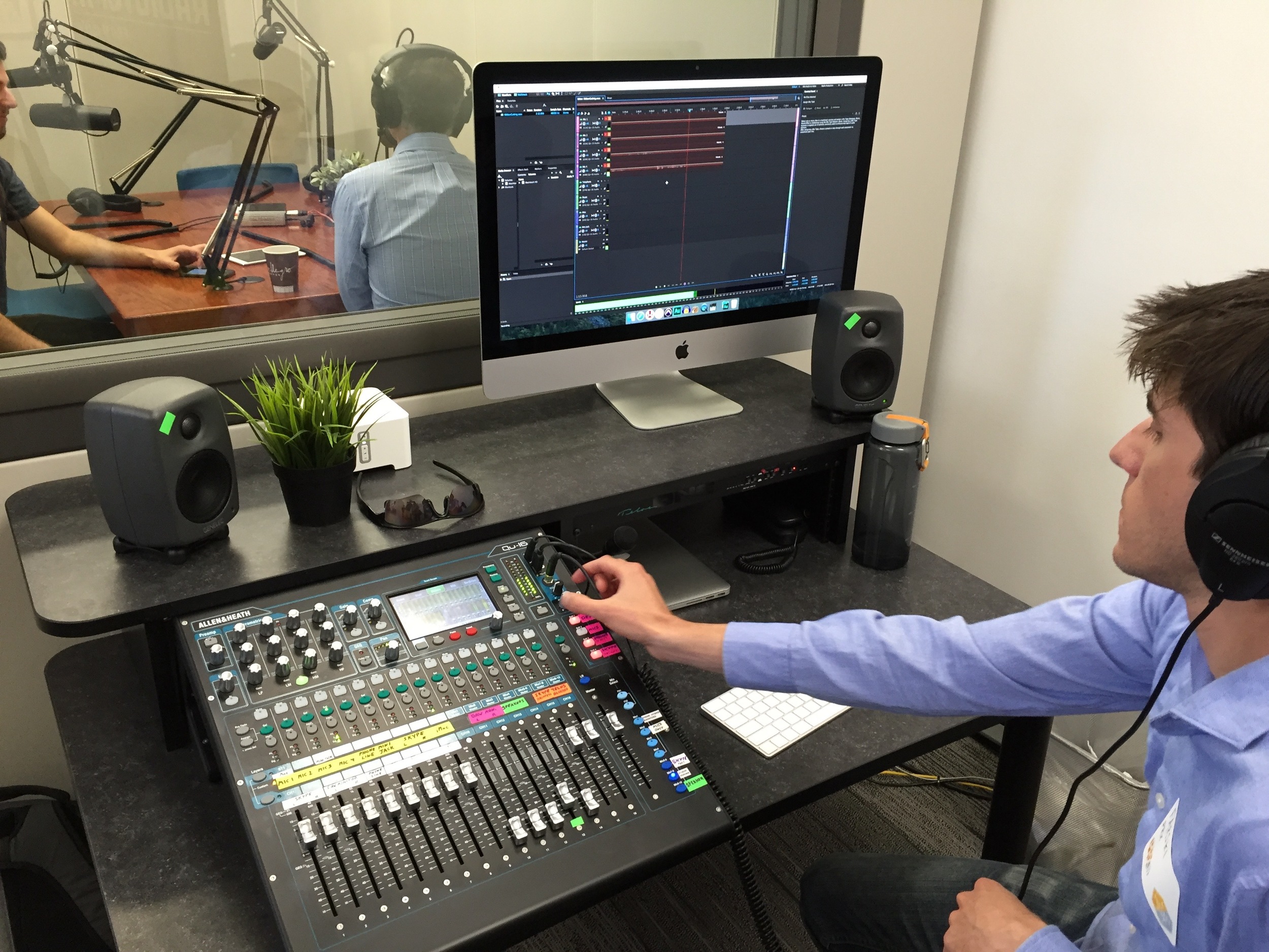 Inside the new studio at PRX's Podcast Garage.