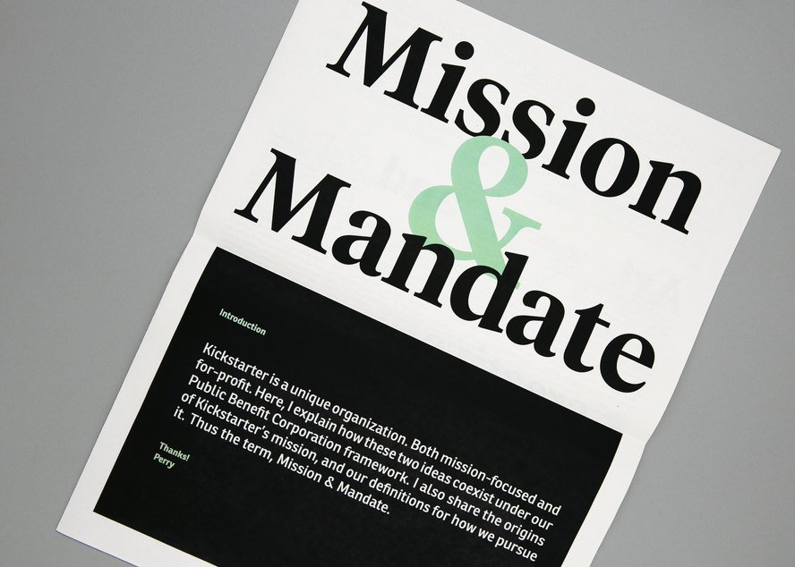 Mission & Mandate Newsprint