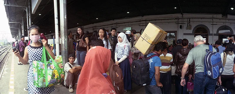 Bogor railway station, West Java.