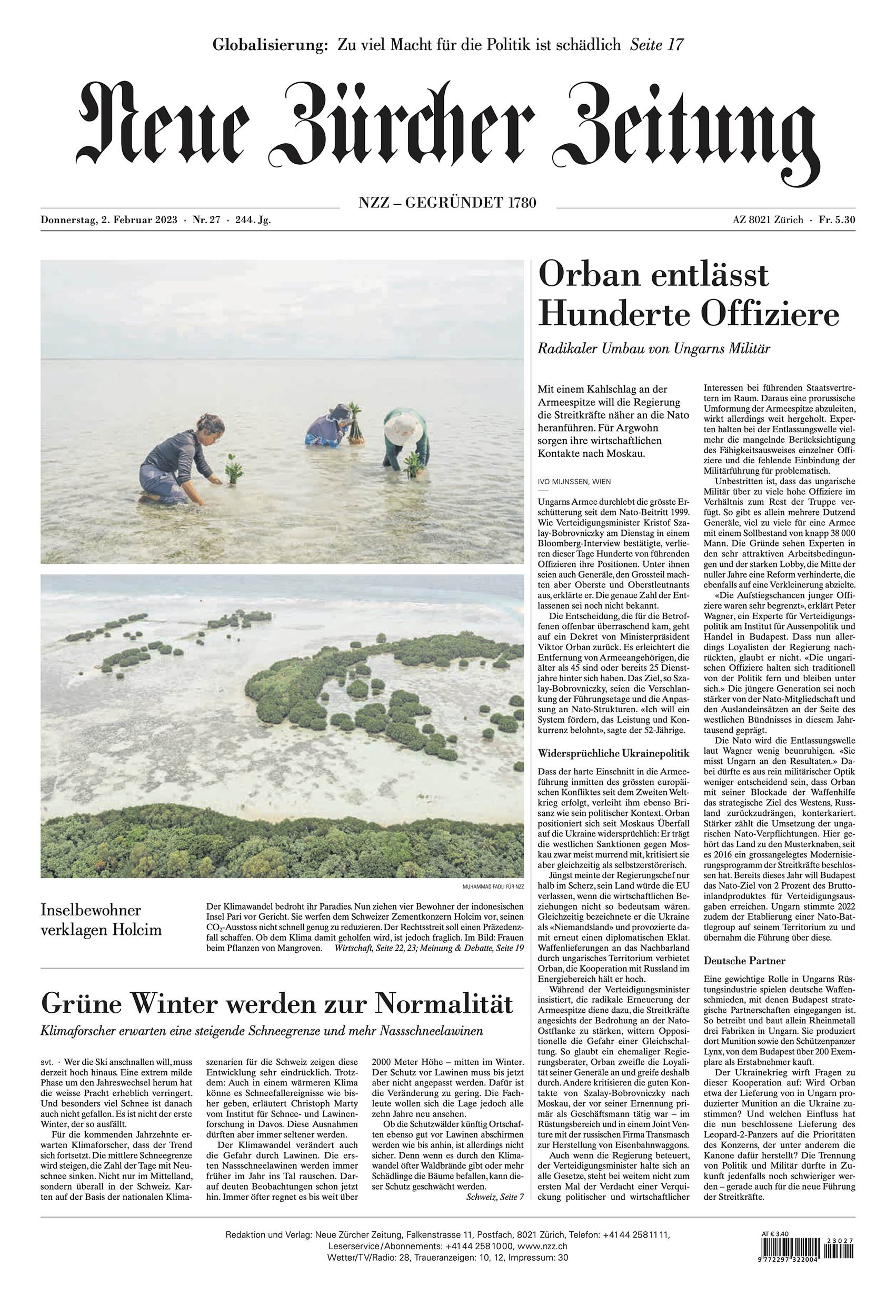  Climate Change on Pari Island on NZZ, February 2023 