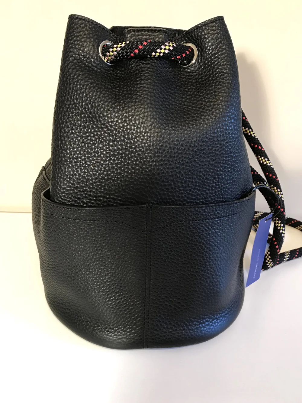 Rebecca Minkoff Black Pebbled Leather Climbing Rope Bucket Backpack Bag Rebecca Minkoff Black Leather Climbing Rope Backpack  main image 2