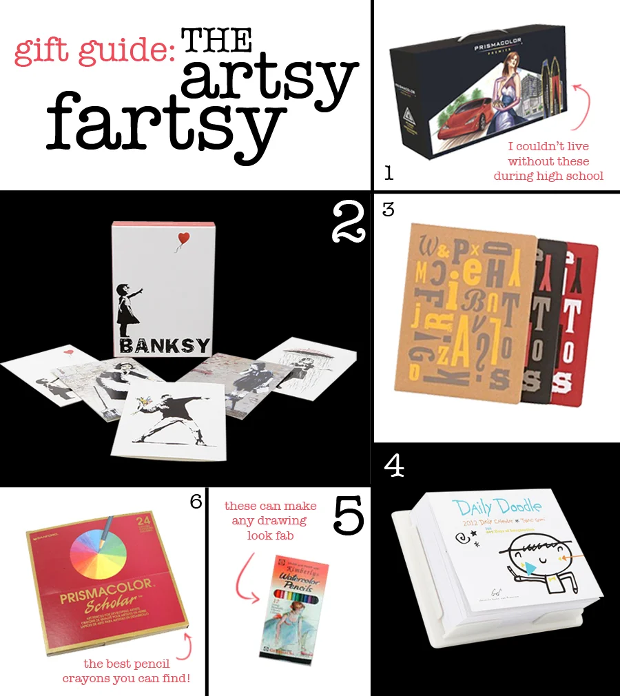 gift guide: the artsy fartsy