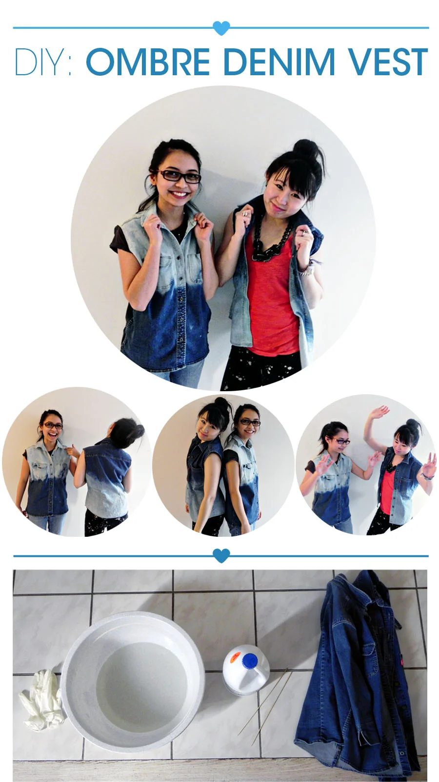 diy it: ombre denim vest