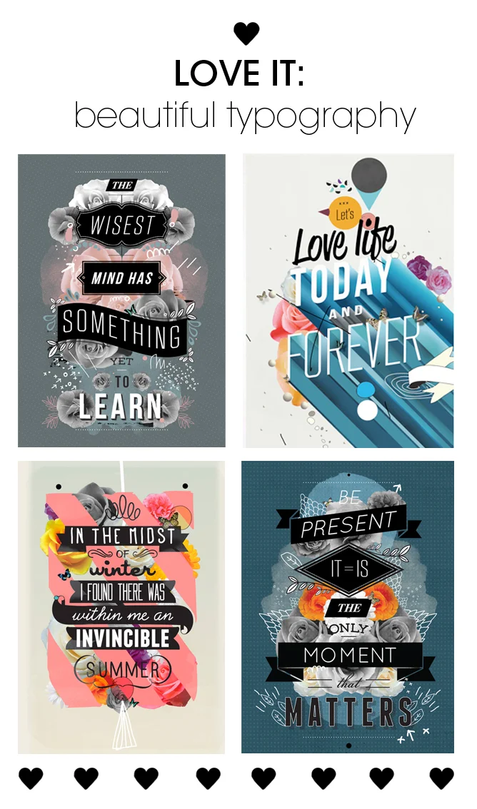 love it: beautiful typography