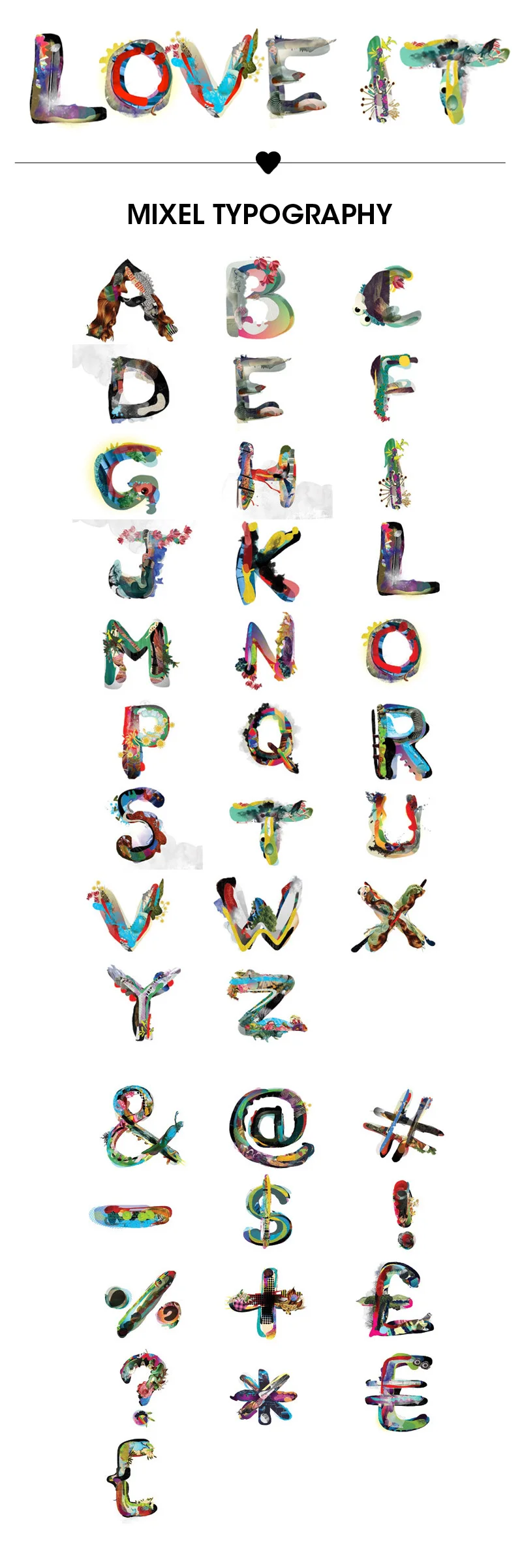 love it: mixel typography