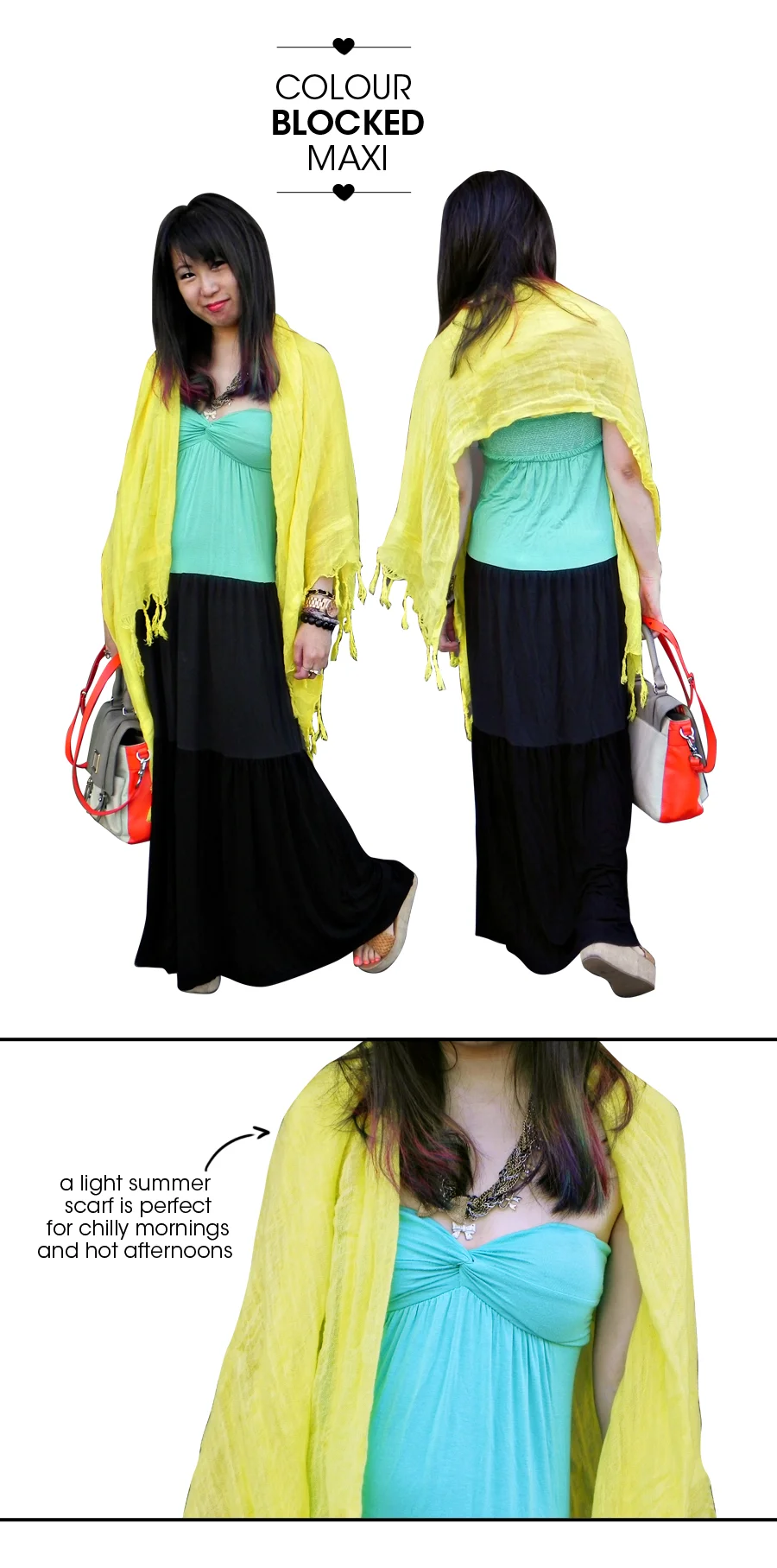 wear it: colour blocked maxi