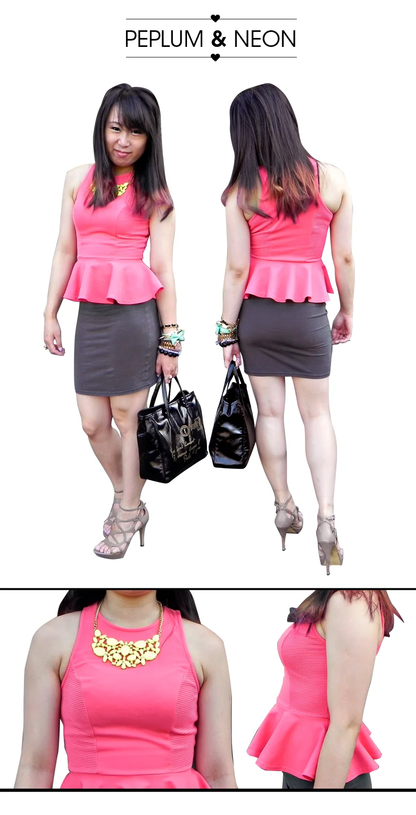 wear it: peplum & neon
