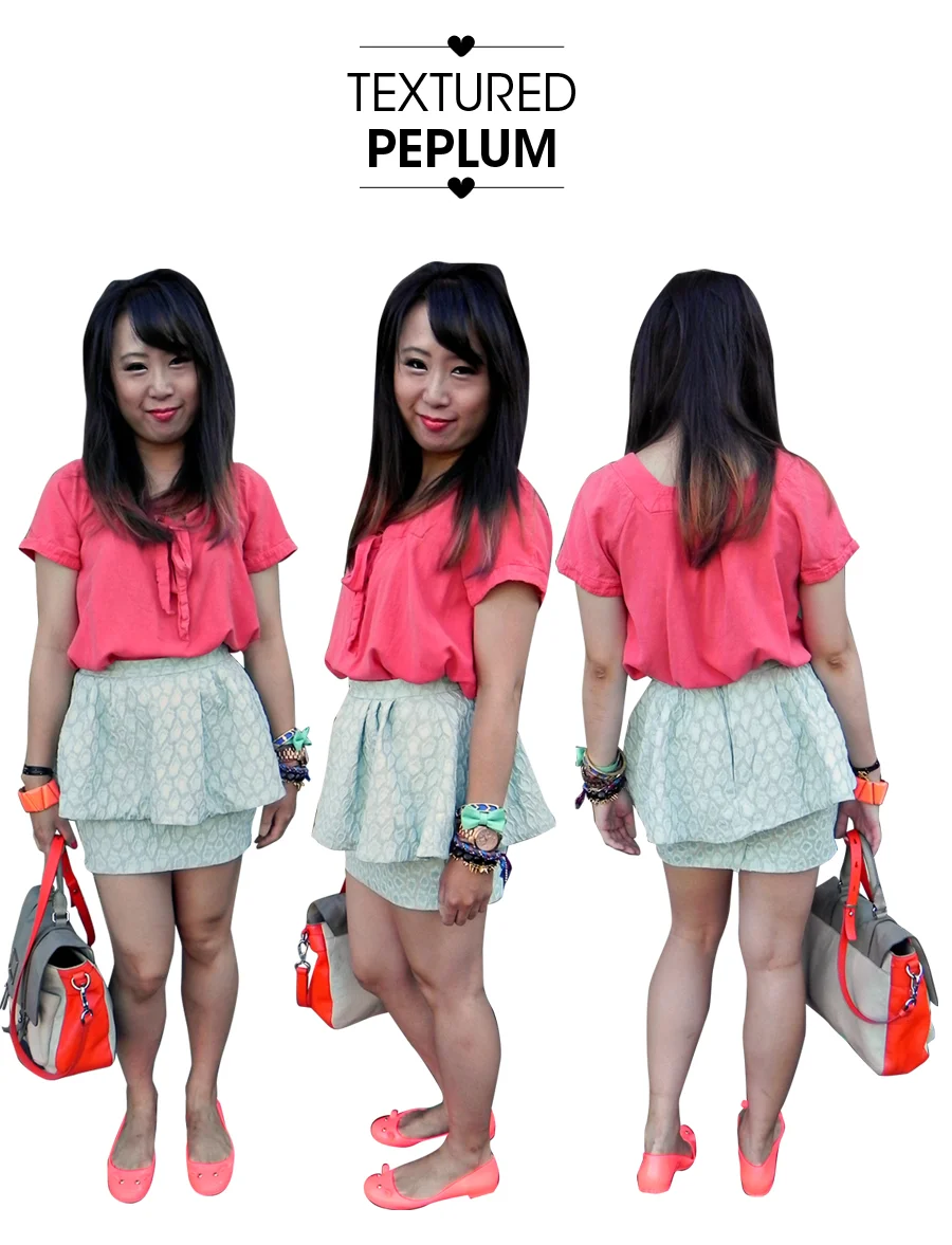 wear it: textured peplum