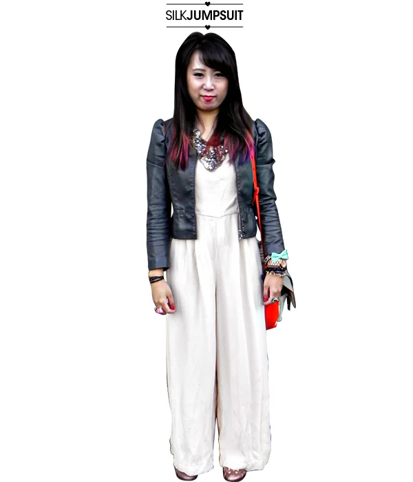 wear it: silk jumpsuit