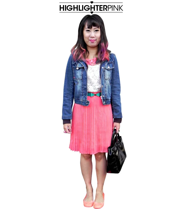 wear it: highlighter pink