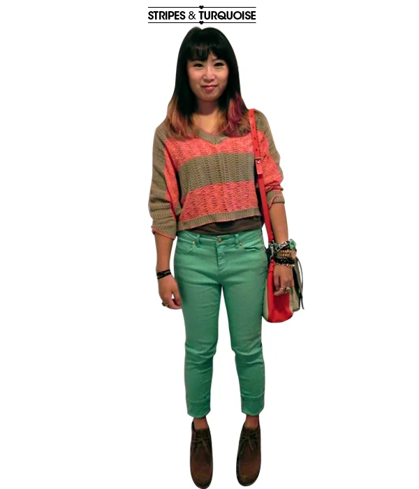 wear it: stripes and turquoise