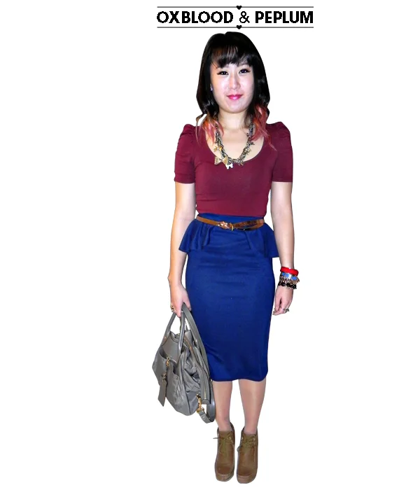 wear it: oxblood & peplum