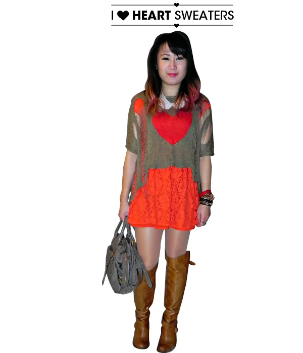 wear it: i <3 heart sweaters