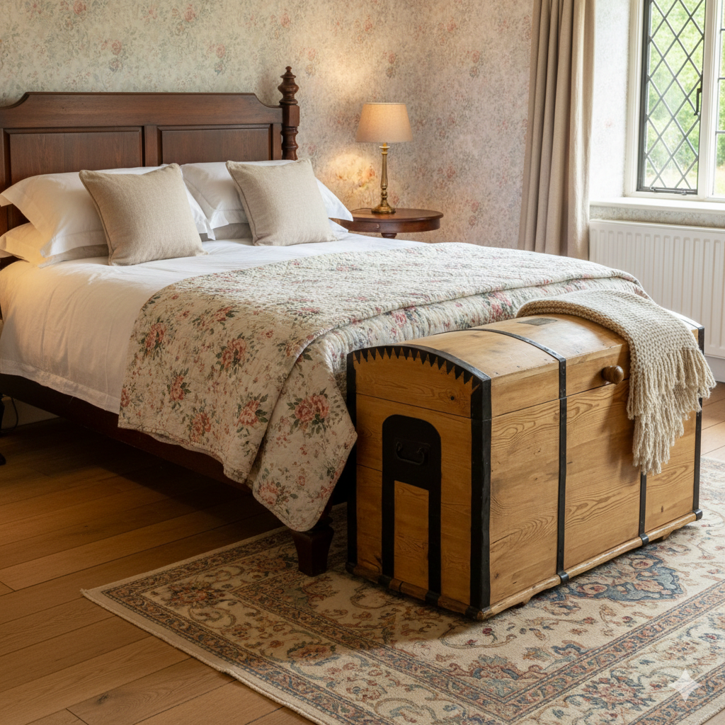 Swedish Antique Pine Dome Top Blanket Chest - Trunk