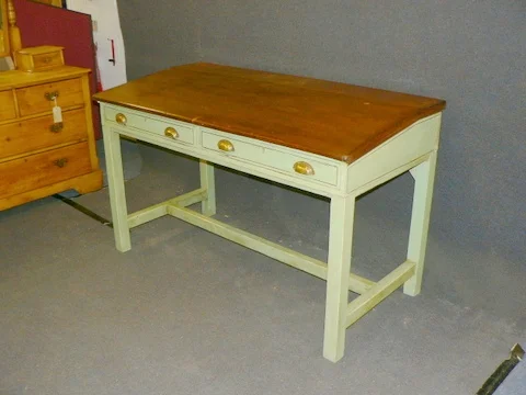 Large Handmade Architect's Table With Mahogany Top