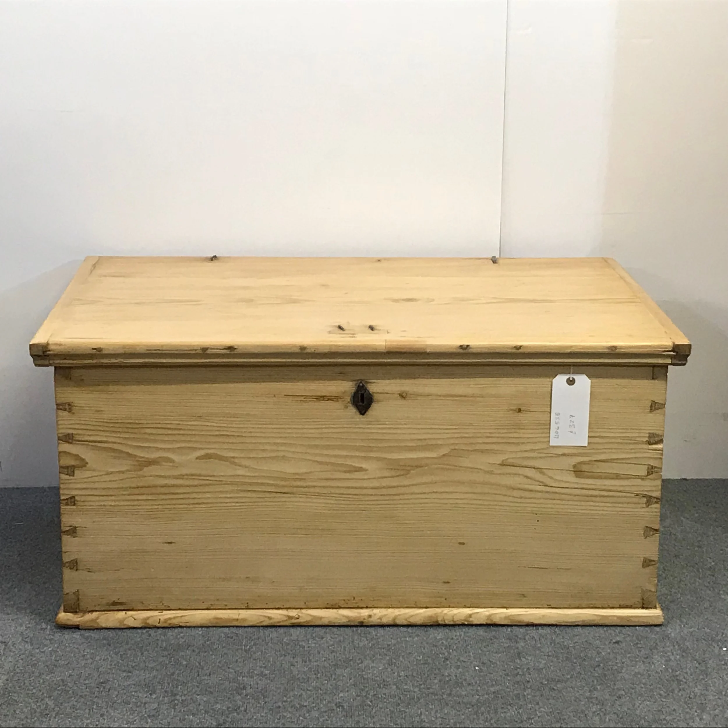 Late 19th Century Flat Top Pine Linen Chest