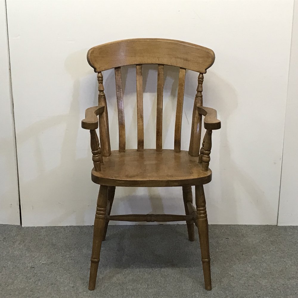new beech slat back carver chair waxed — pinefinders old pine furniture  warehouse  antique pine
