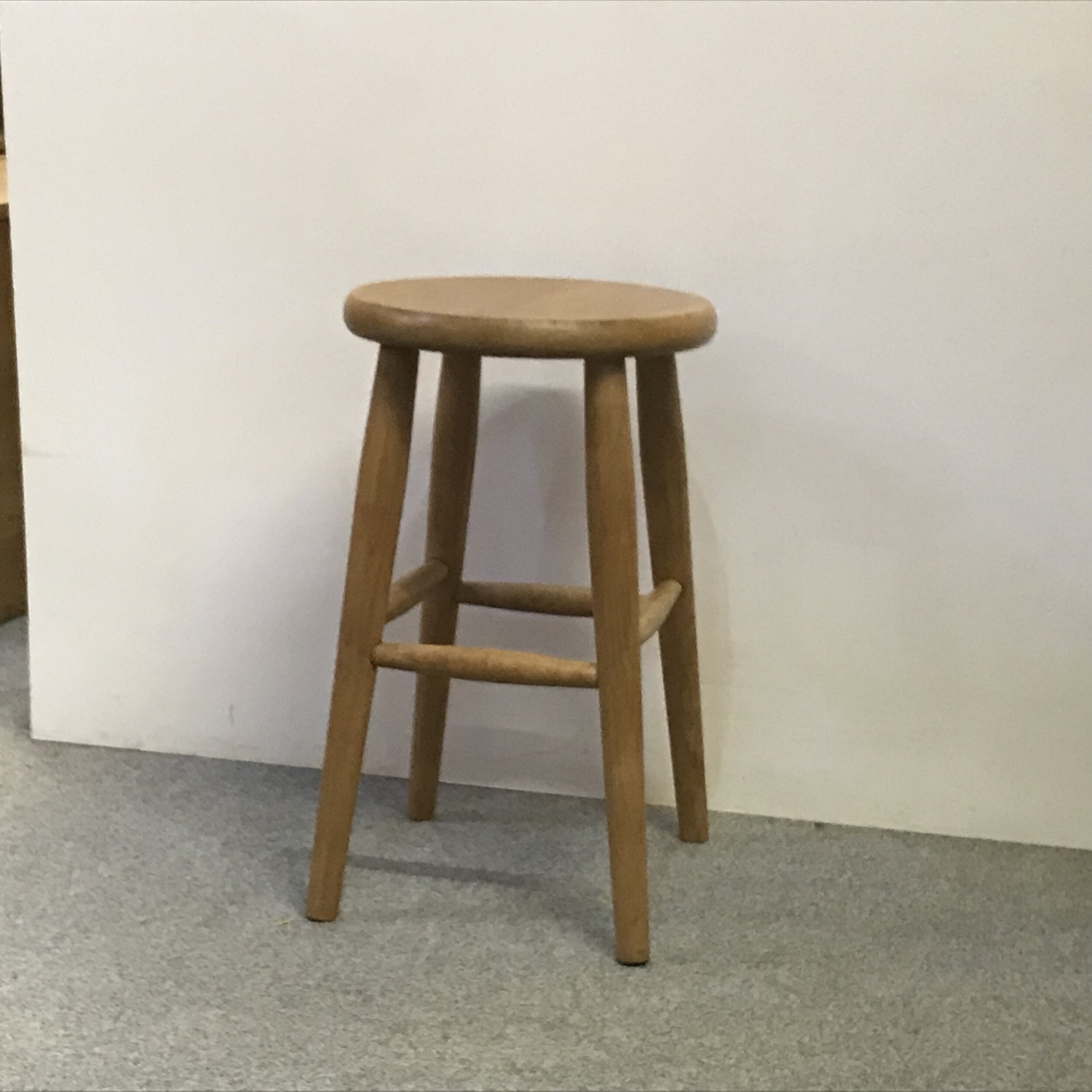 New Beech Low Stool (Waxed)