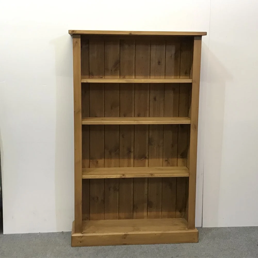 Pine bookcase waxed