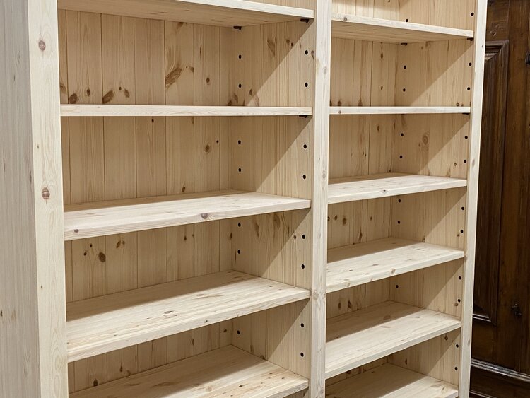 Made To Measure Pine Bookcases, Unfinished Pine Bookcases