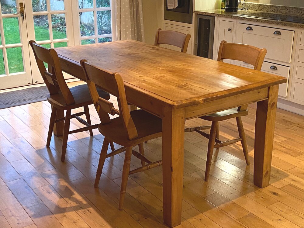 Made To Measure Pine Tables, Old Pine Dining Chairs