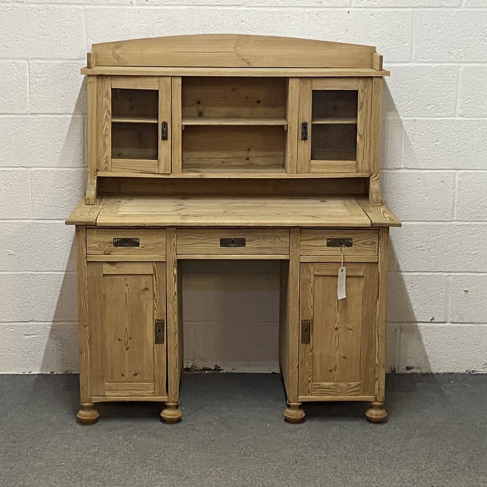 Old Pine Desk With Pull Out Writing Surface K3005d Pinefinders Furniture Warehouse Antique Old Pine Furniture Warehouse Antique, Pine Desk With Hutch Top