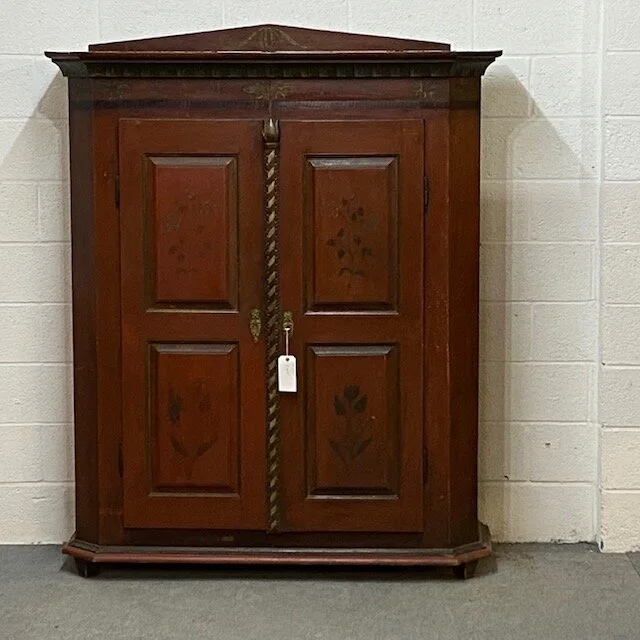 Beautiful Mid 1800's Painted Pine Armoire