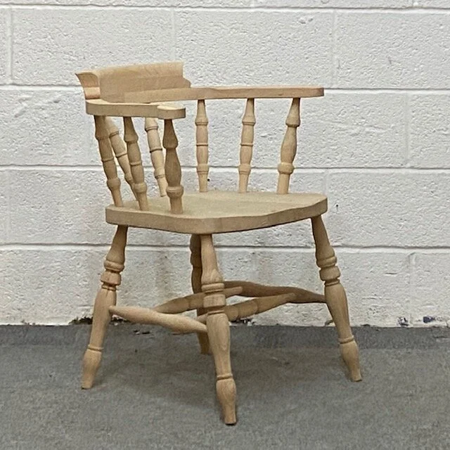 New Beech Smoker's Bow / Captain's Chair Bare Wood