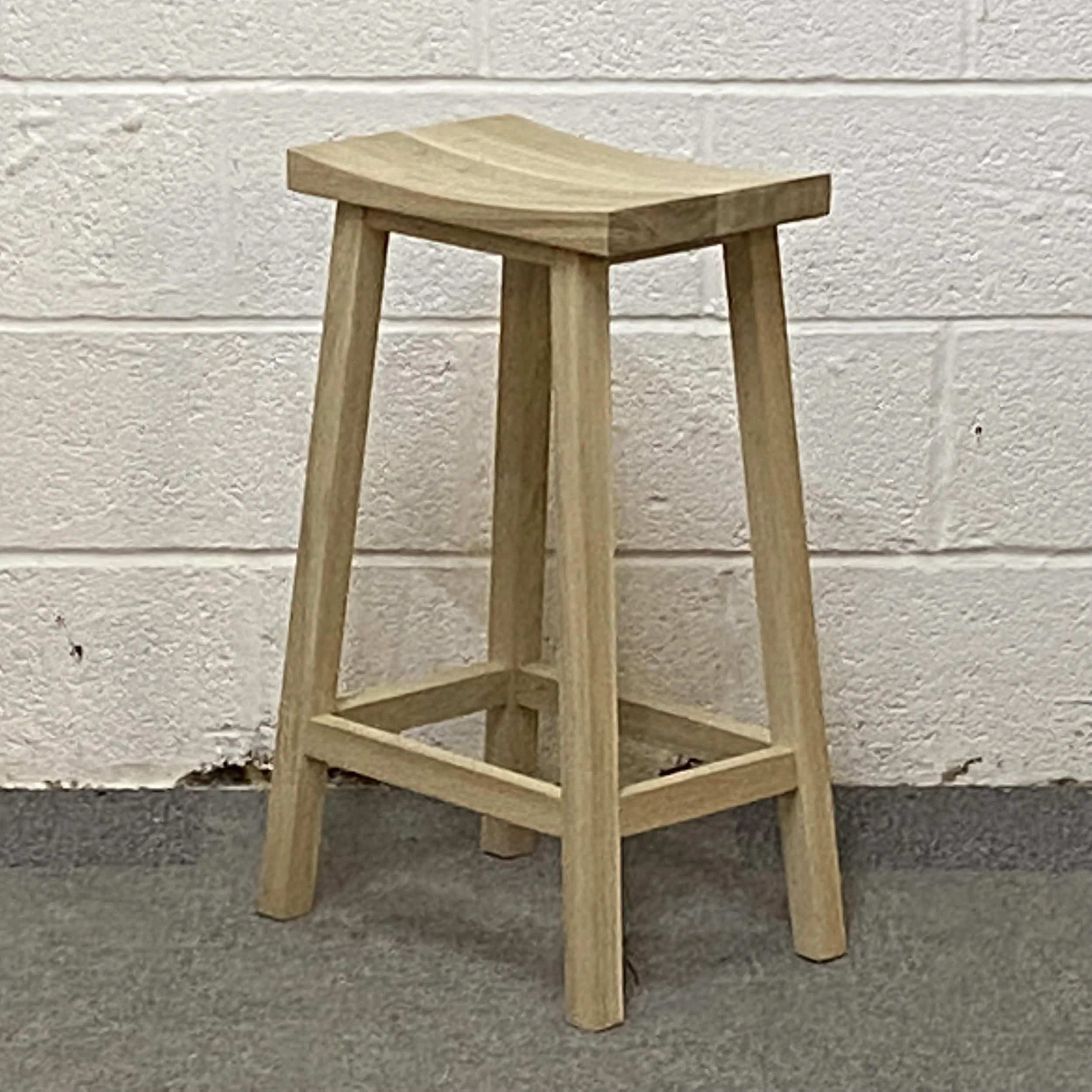 New Oak Nordic High Stool (Bare Wood)