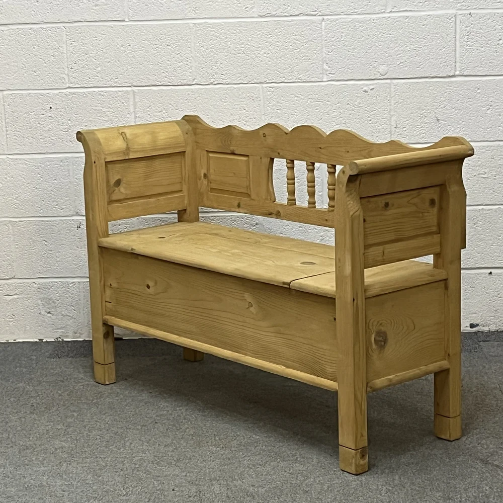 Small Reclaimed Pine Storage Bench (Lift Up Seat) (S5959A