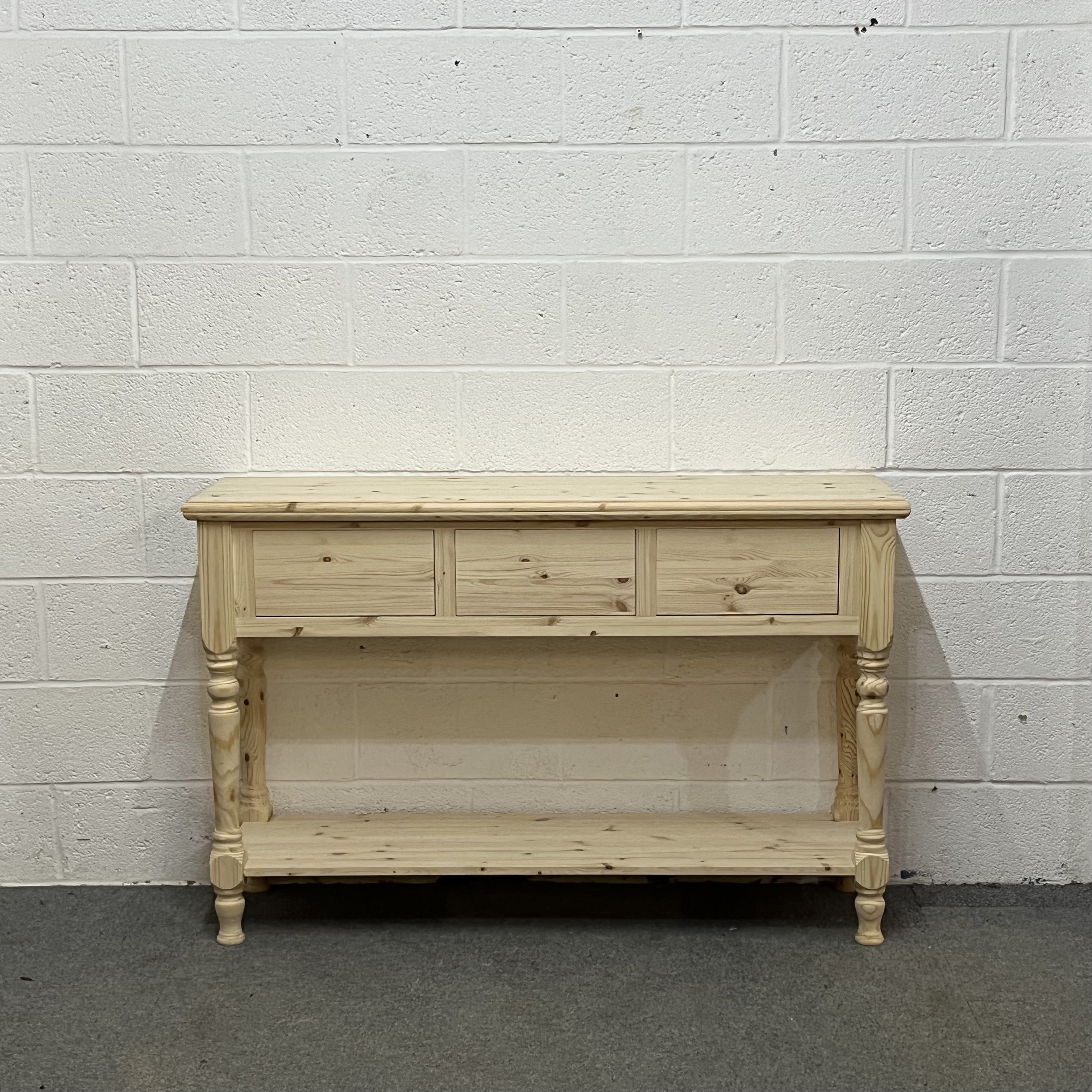 Pine console table made to measure