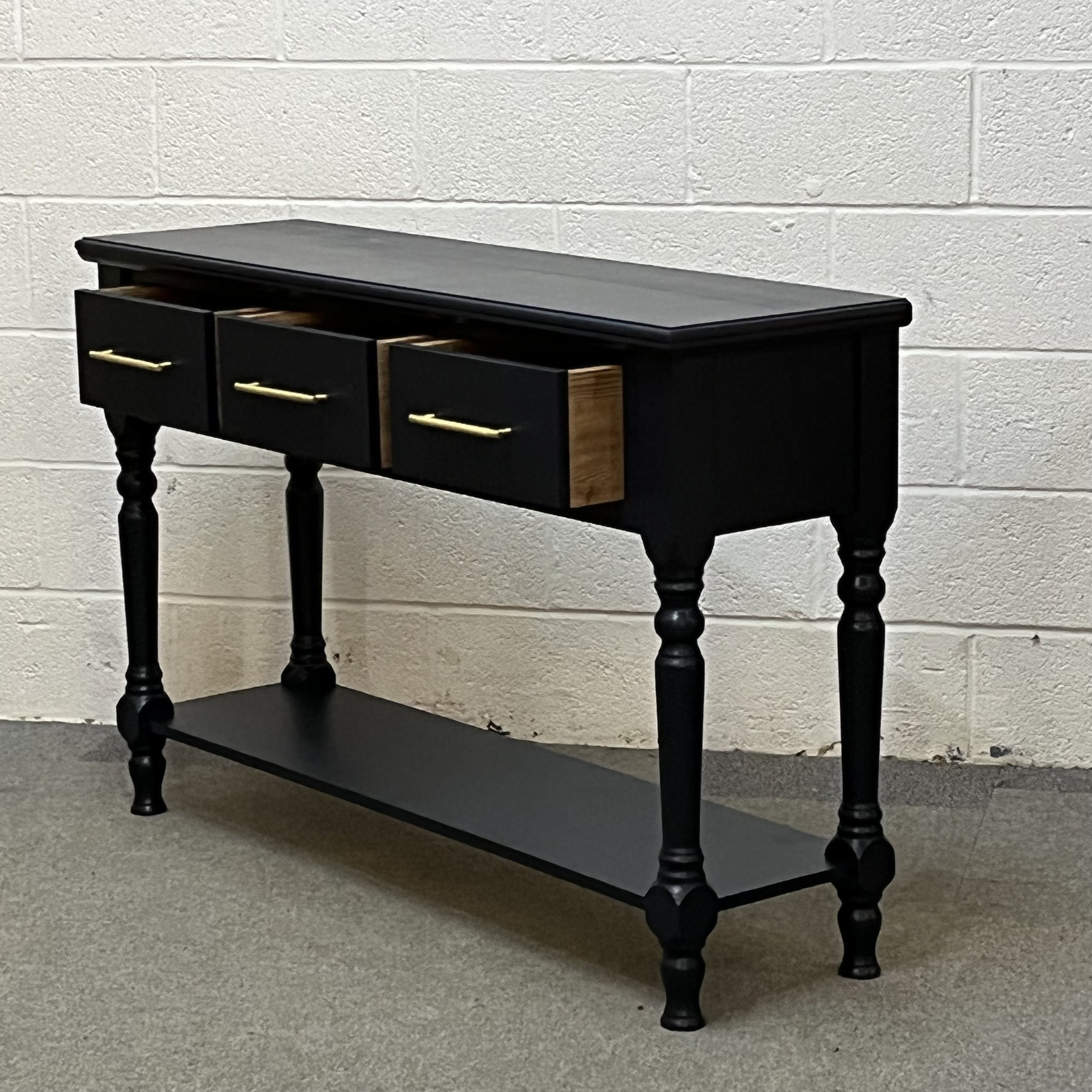 Painted Console Table with 3 drawers