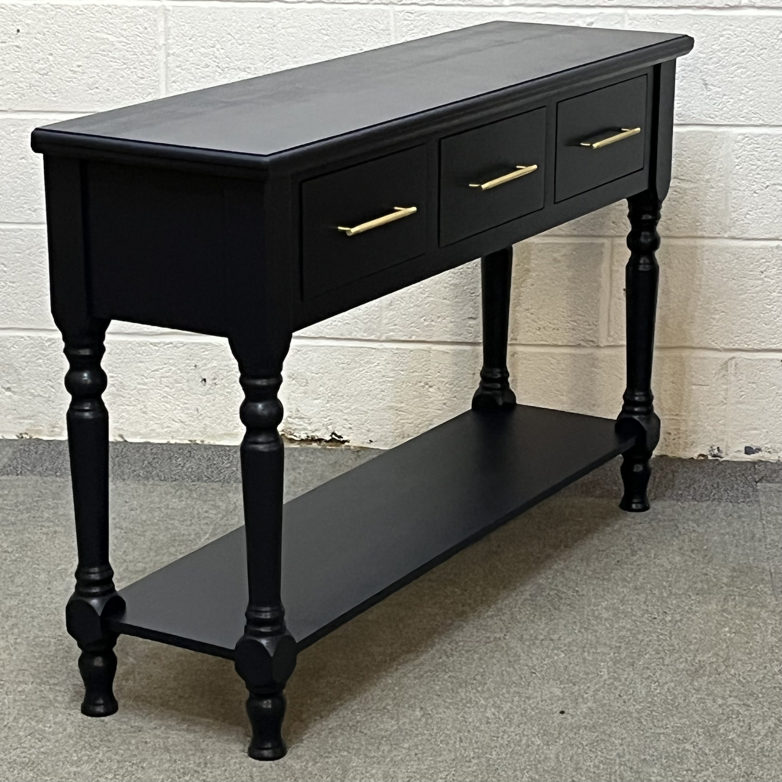 Painted Pine Console Table with 3 drawers