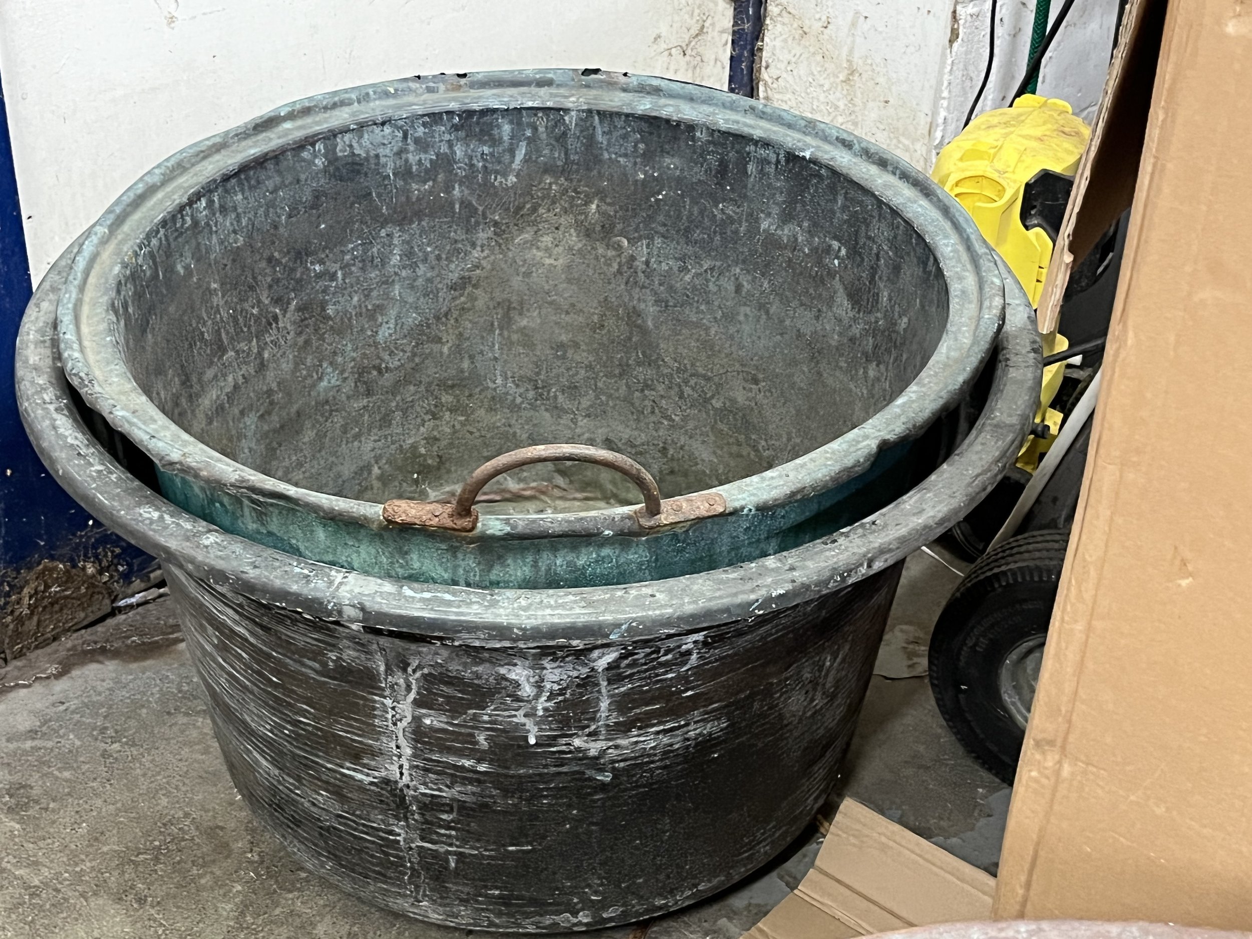 Large old cauldrons